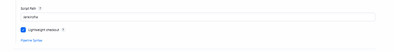 Script Path apontando para Jenkinsfile
